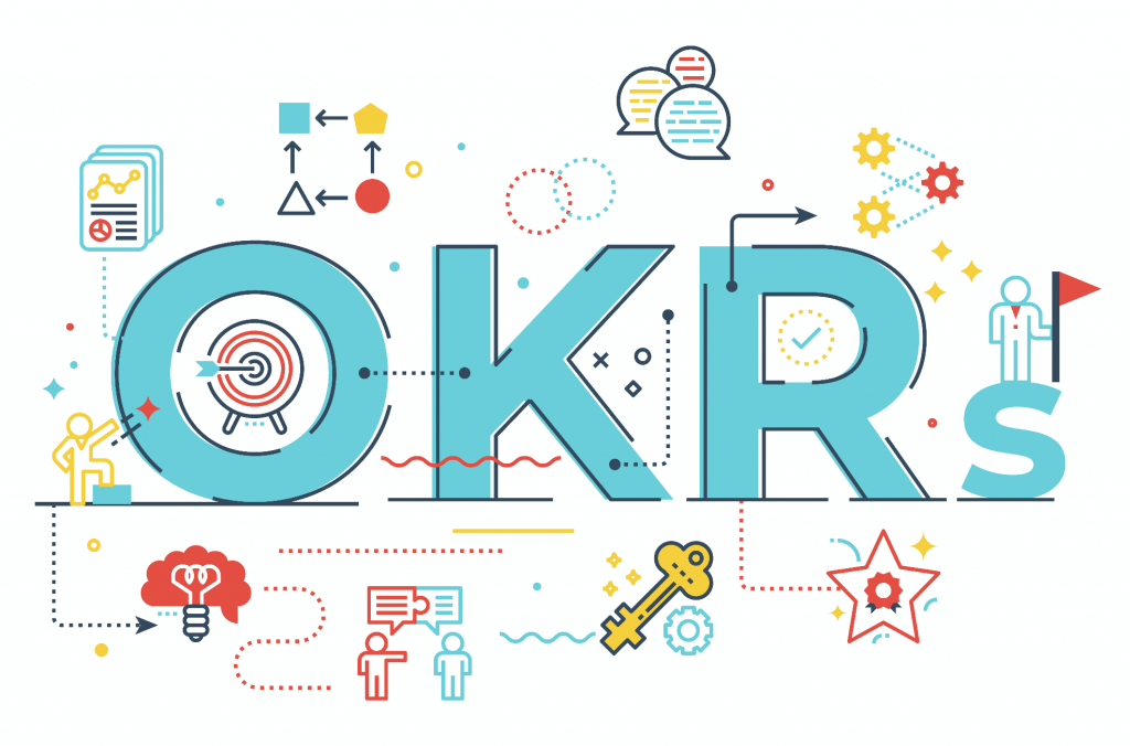 OKR (Objectives and Key Results) menggambarkan tujuan tim dan perusahaan, serta sejauh apa tujuan telah tercapai. 